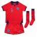 Camisa de Futebol Inglaterra Marcus Rashford #11 Equipamento Secundário Infantil Mundo 2022 Manga Curta (+ Calças curtas)